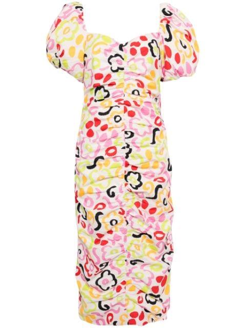 Tessa ruched cotton dress by RHODE