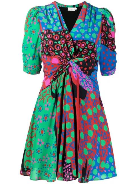 graphic-print short-sleeve mini dress by RHODE