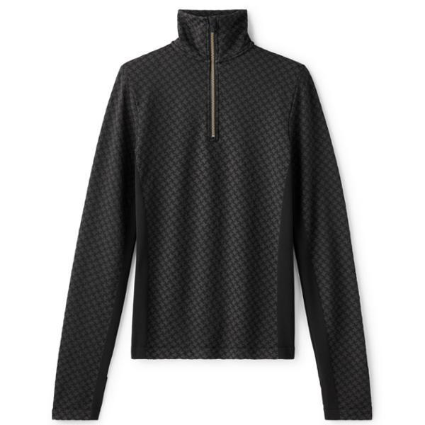 Apres Houndstooth Quarter-Zip Base Layer Top by RHONE