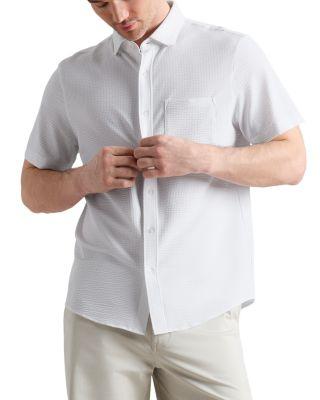 Commuter Seersucker Regular Fit Short Sleeve Shirt by RHONE