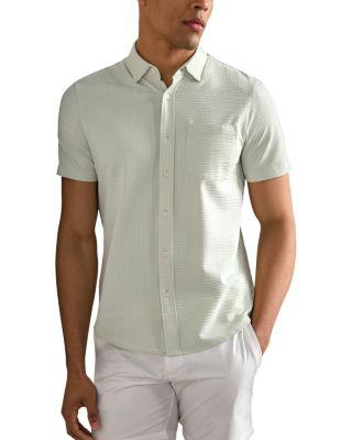 Commuter Seersucker Regular Fit Short Sleeve Shirt by RHONE