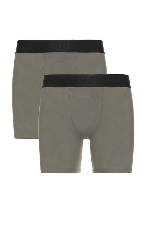 Rhone C.O.R. 6 Boxer Brief in Grey by RHONE