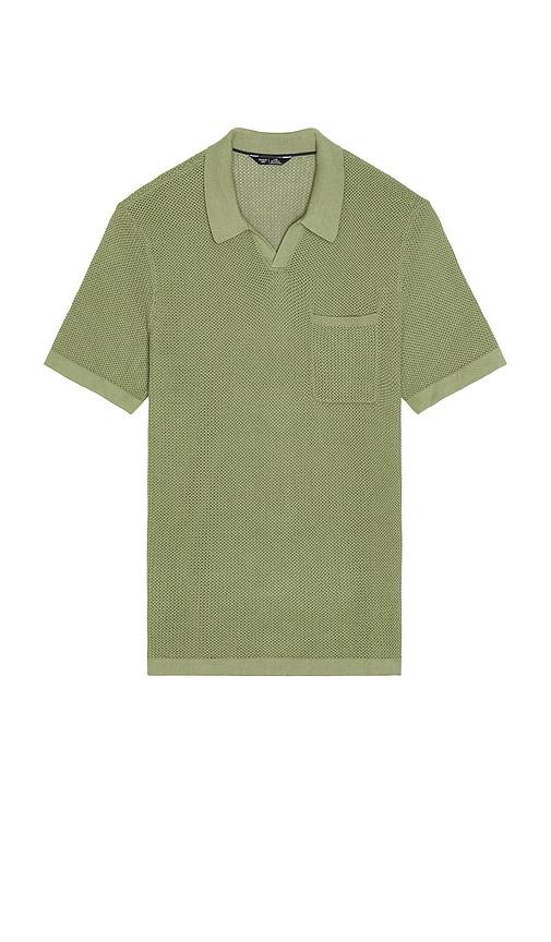 Rhone Coastal Johnny Collar Polo in Sage by RHONE Rhone Coastal Johnny Collar Polo in Sage by RHONE