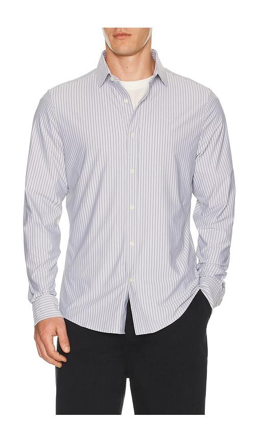 Rhone Commuter Shirt Semi Spread Collar in Grey by RHONE