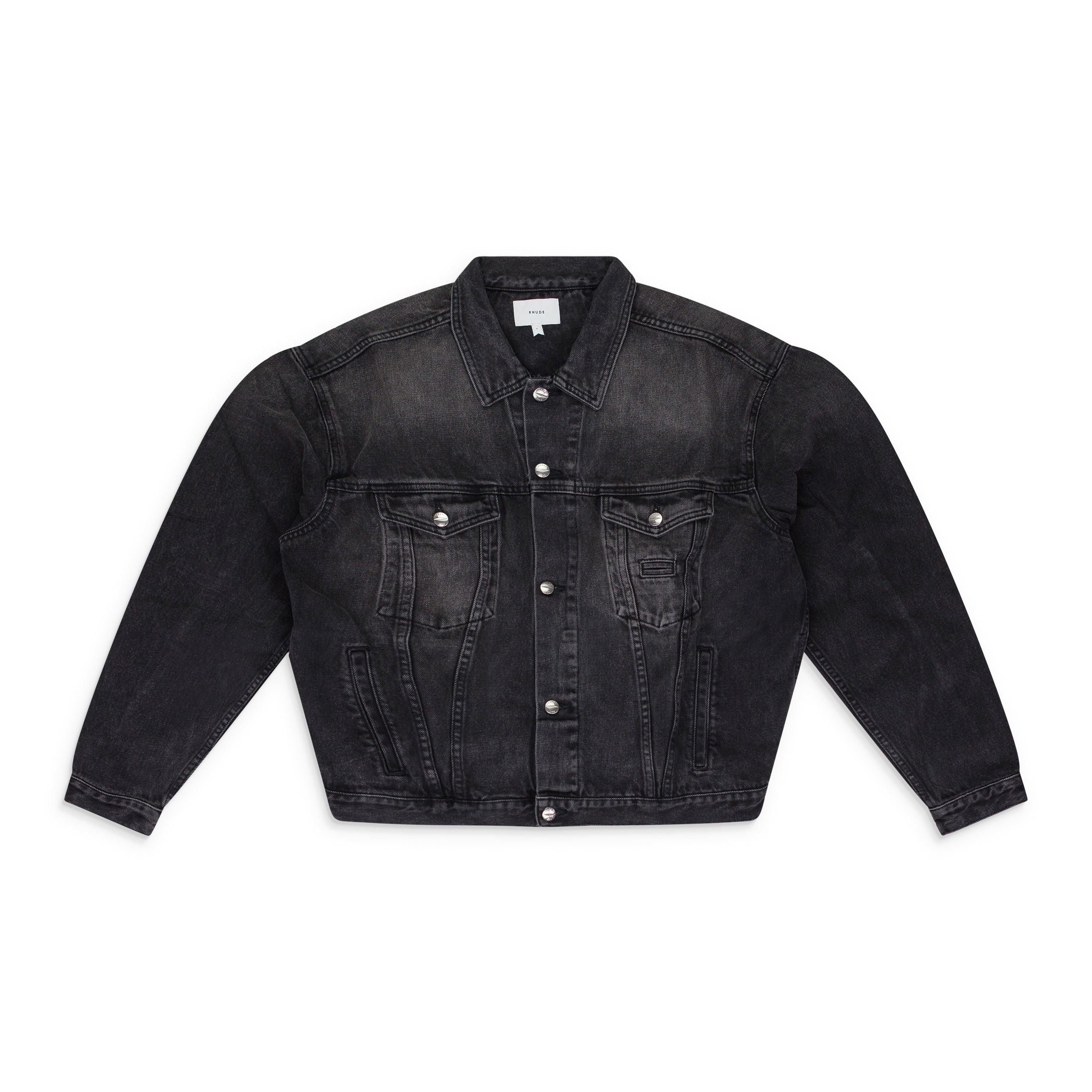 BLACK OVERSIZED DENIM TRUCKER JACKET by RHUDE