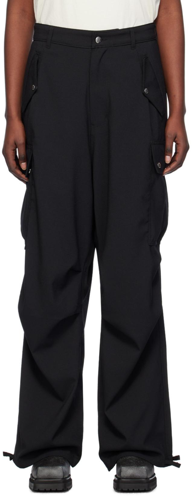 Black Cargo Pocket Trousers by RHUDE