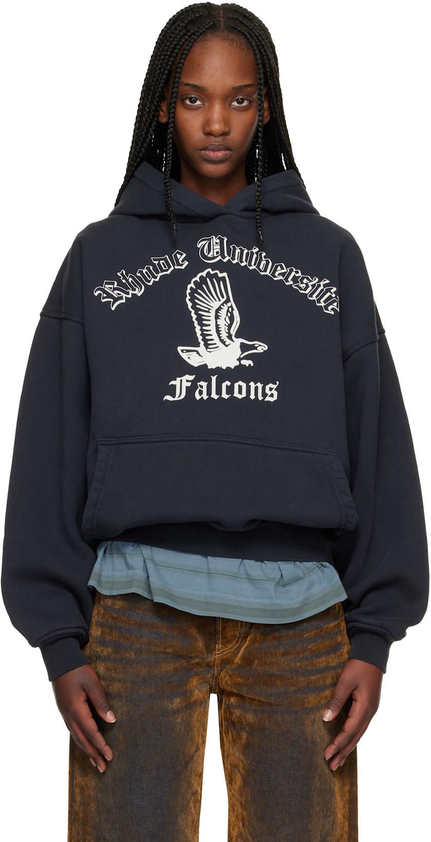 Black 'Collegiate Falcons' Hoodie by RHUDE