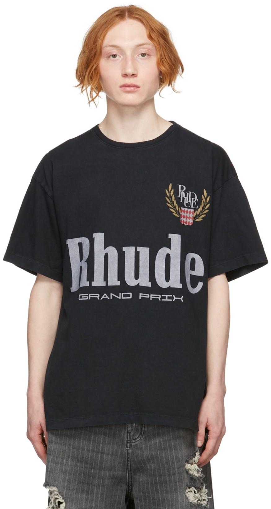 Black Grand Prix T-Shirt by RHUDE