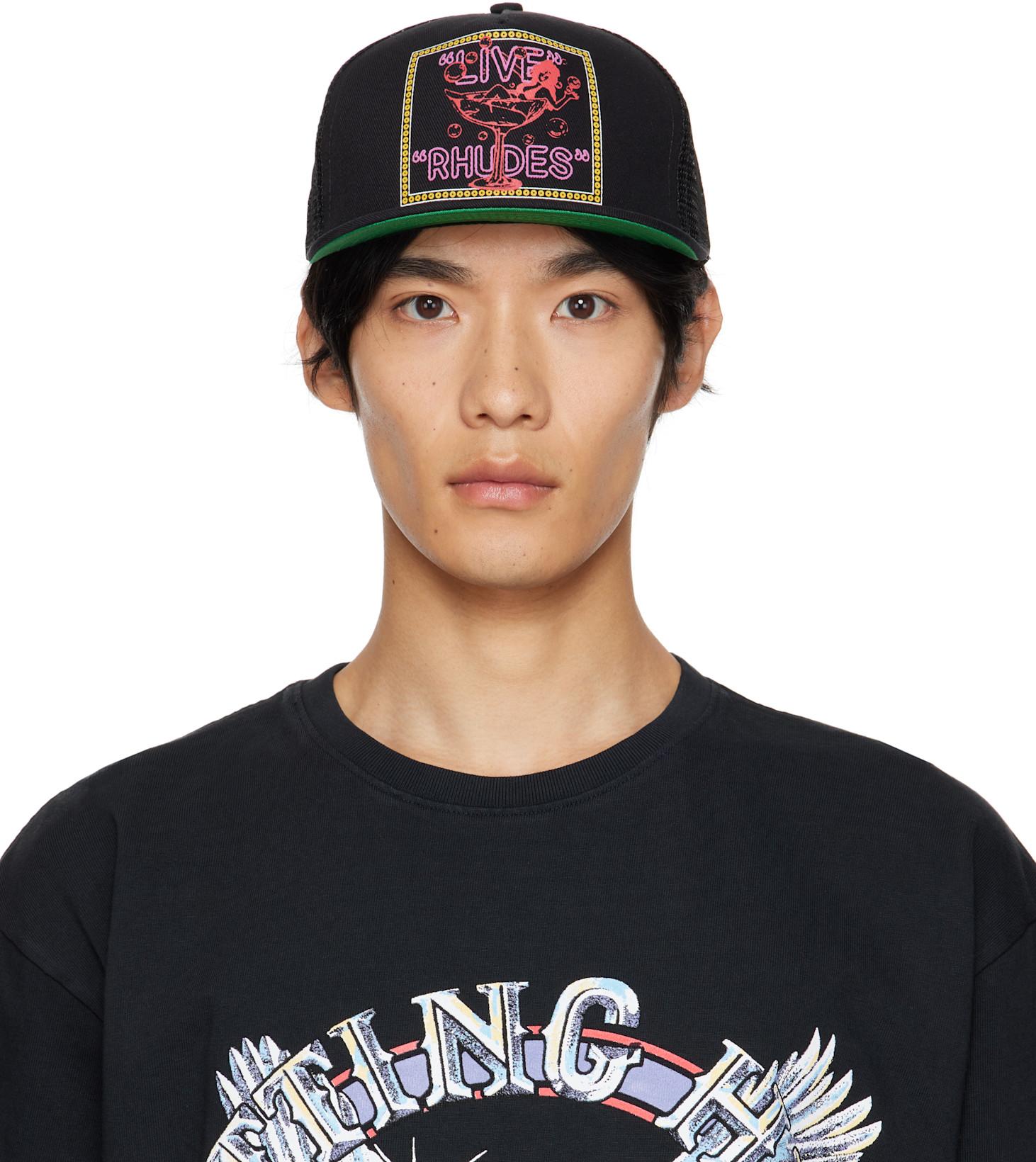 Black 'Live Rhudes' Cap by RHUDE