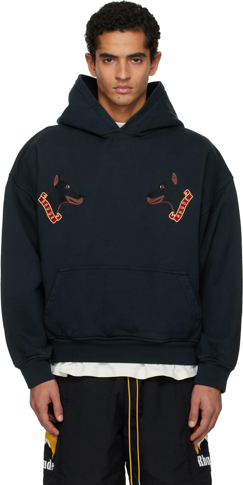Black London Hound Hoodie by RHUDE