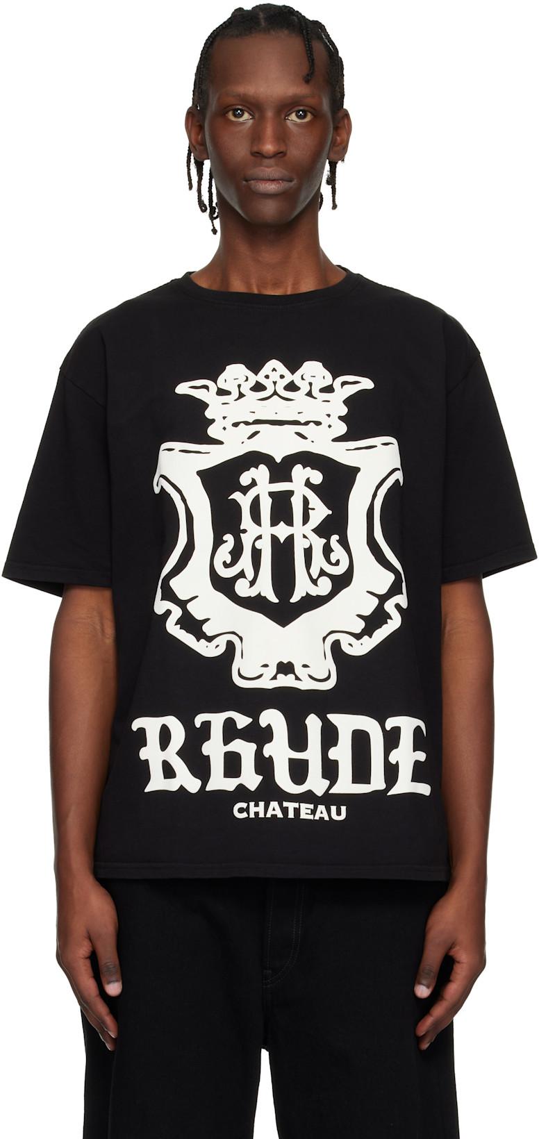 Black Oversized Chateau Crest T-shirt by RHUDE