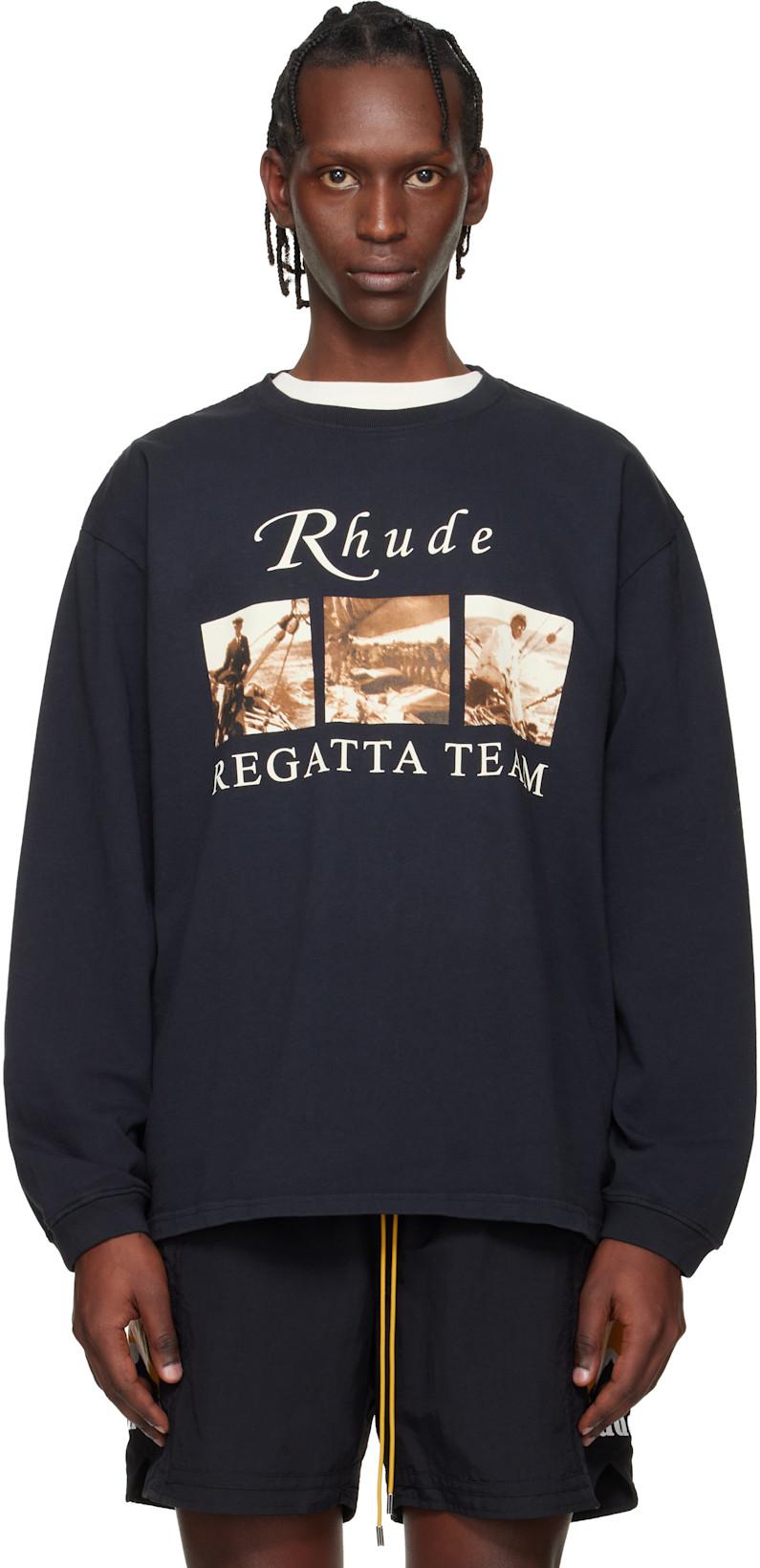 Black USVI 'Regatta' Tour LS T-shirt by RHUDE