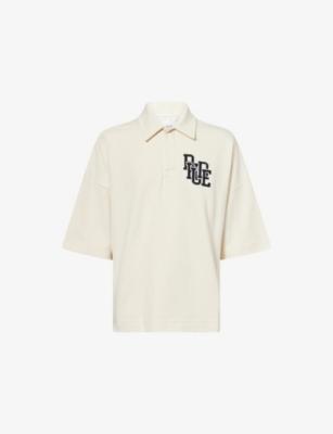 Boxy Cotton-Piqué Polo Shirt by RHUDE