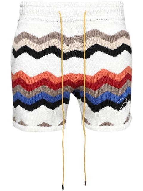 Cyril intarsia-knit shorts by RHUDE