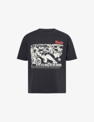 Grand Prix Printed Cotton T-Shirt by RHUDE
