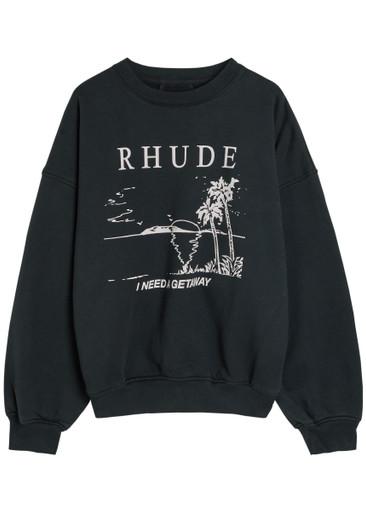I Need A Getaway printed cotton sweatshirt by RHUDE