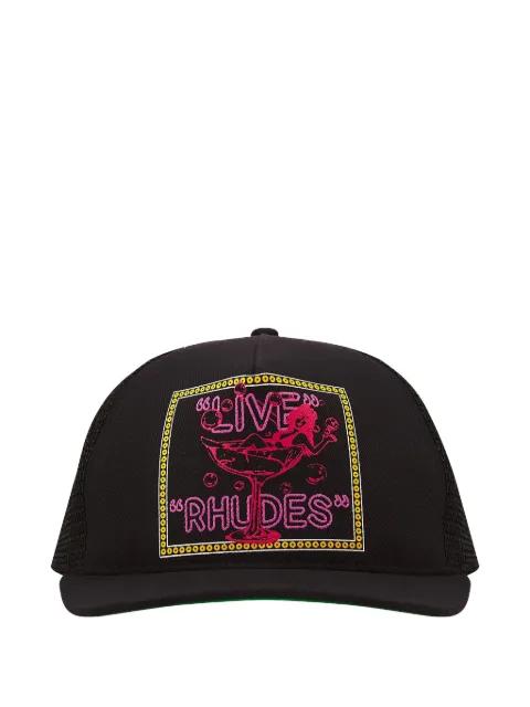 Live graphic-print trucker hat by RHUDE