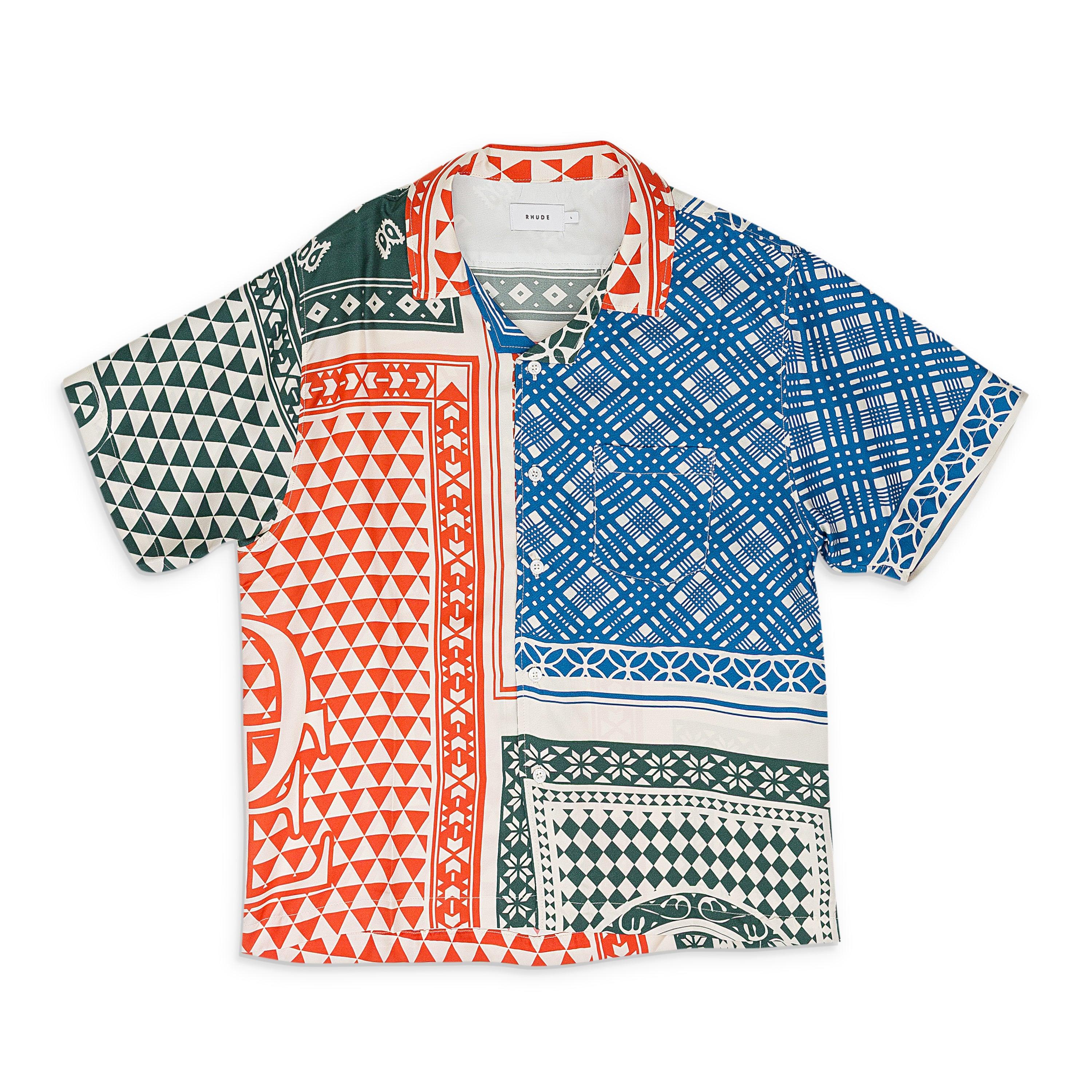 MULTICOLOR CARD BUTTON-DOWN SHIRT by RHUDE MULTICOLOR CARD BUTTON-DOWN SHIRT by RHUDE