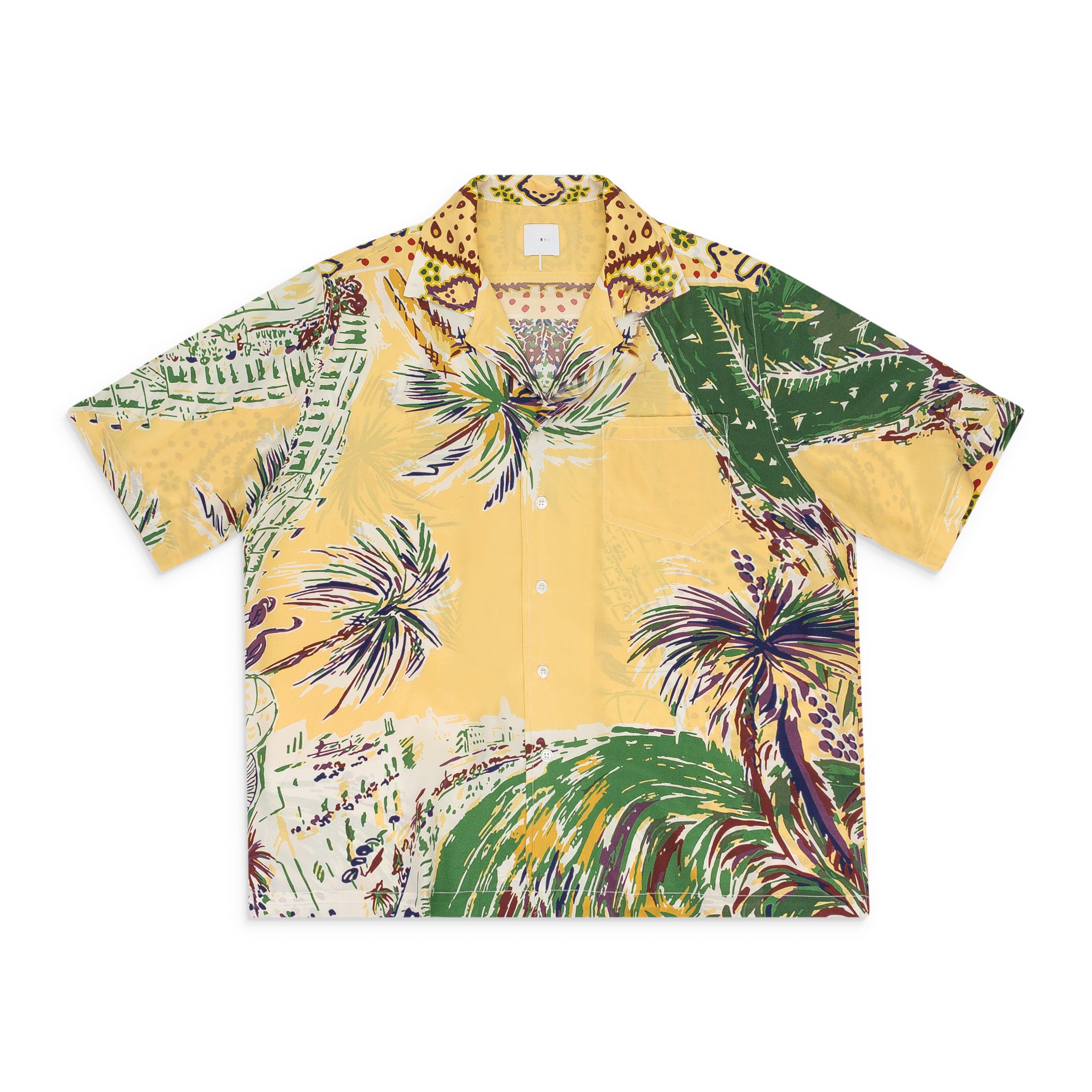 MULTICOLOR PALMINA SILK BUTTON-DOWN SHIRT by RHUDE