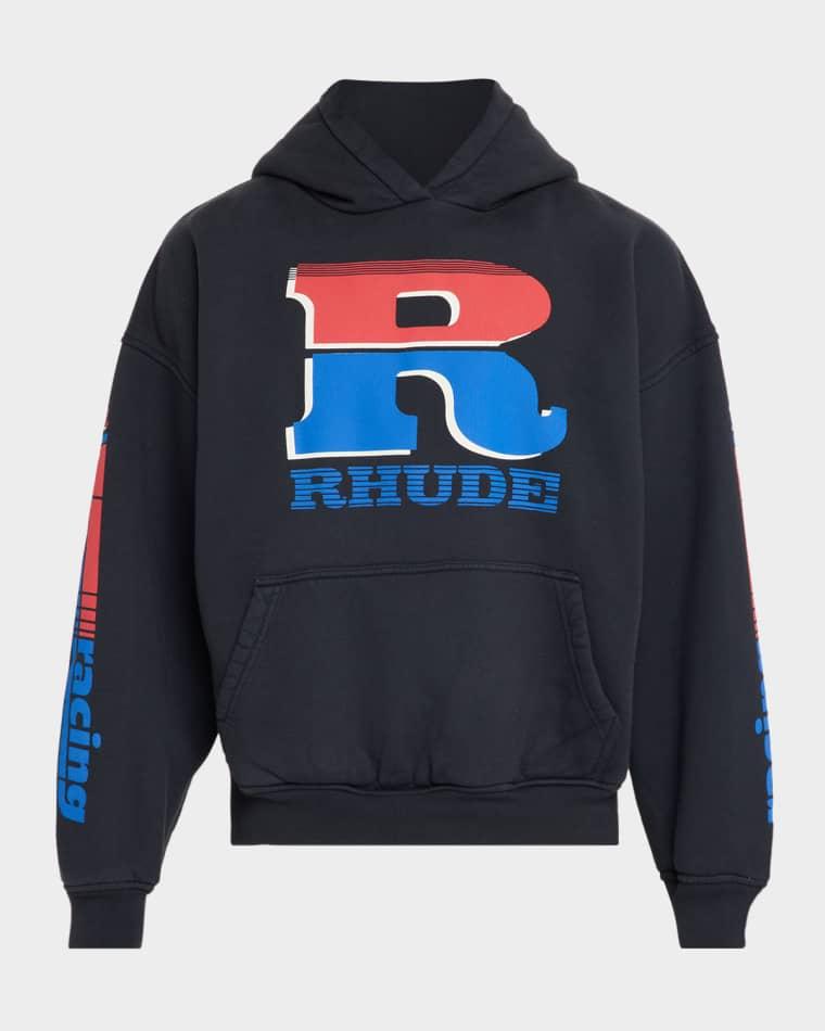 Men's Racing Logo Cotton Hoodie by RHUDE