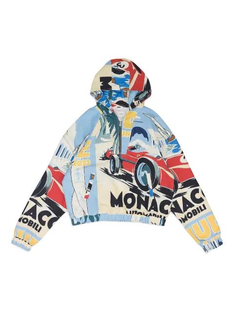 Monaco Sport quarter-zip printed hoodie by RHUDE