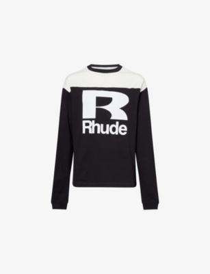 Racing Panel Long-Sleeve Cotton-Jersey T-Shirt by RHUDE Racing Panel Long-Sleeve Cotton-Jersey T-Shirt by RHUDE