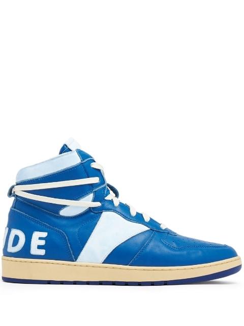 Rhecess leather high-top sneakers by RHUDE