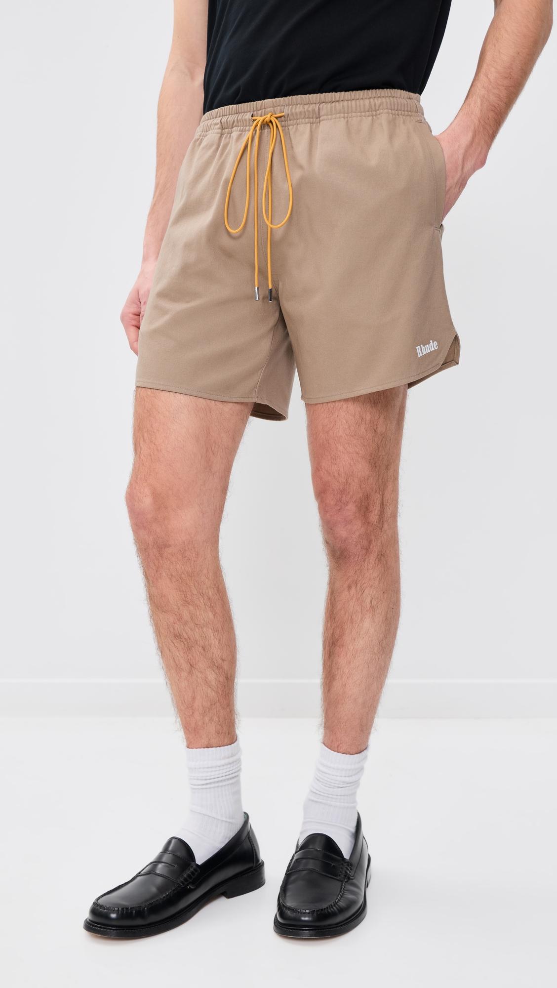 Rhude Classic Logo Twill Shorts 6" by RHUDE