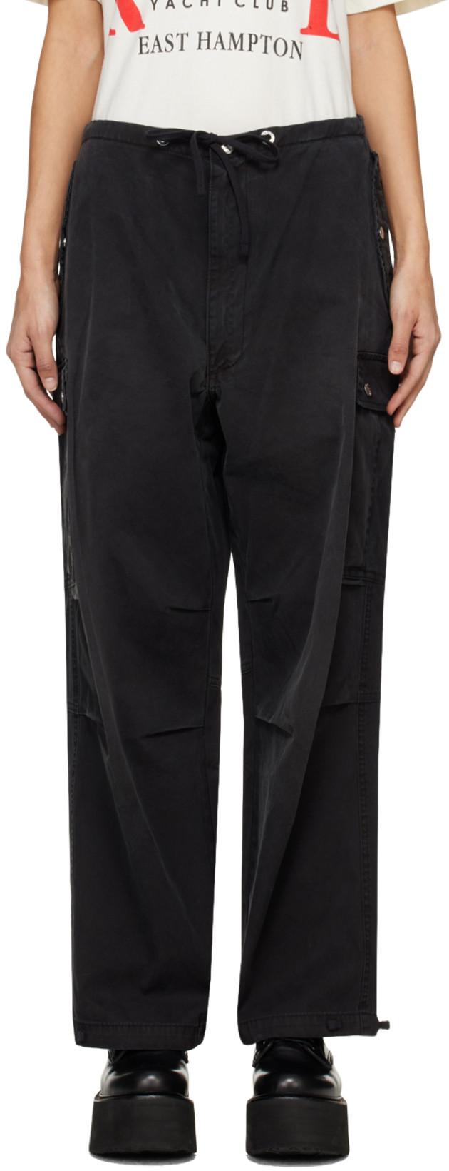 SSENSE Exclusive Black Parachute Trousers by RHUDE