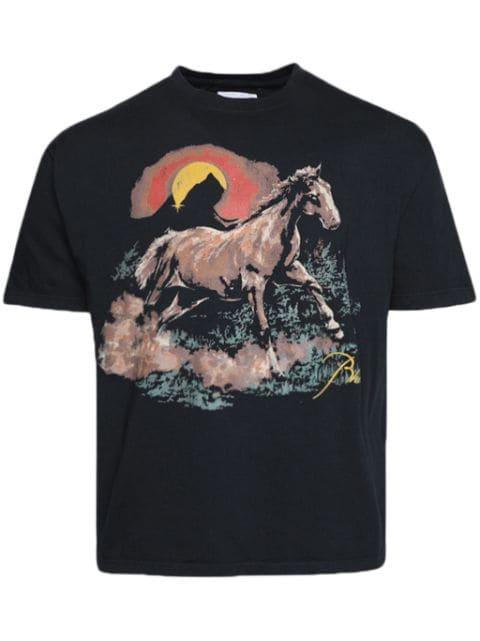 Santos graphic-print cotton T-shirt by RHUDE