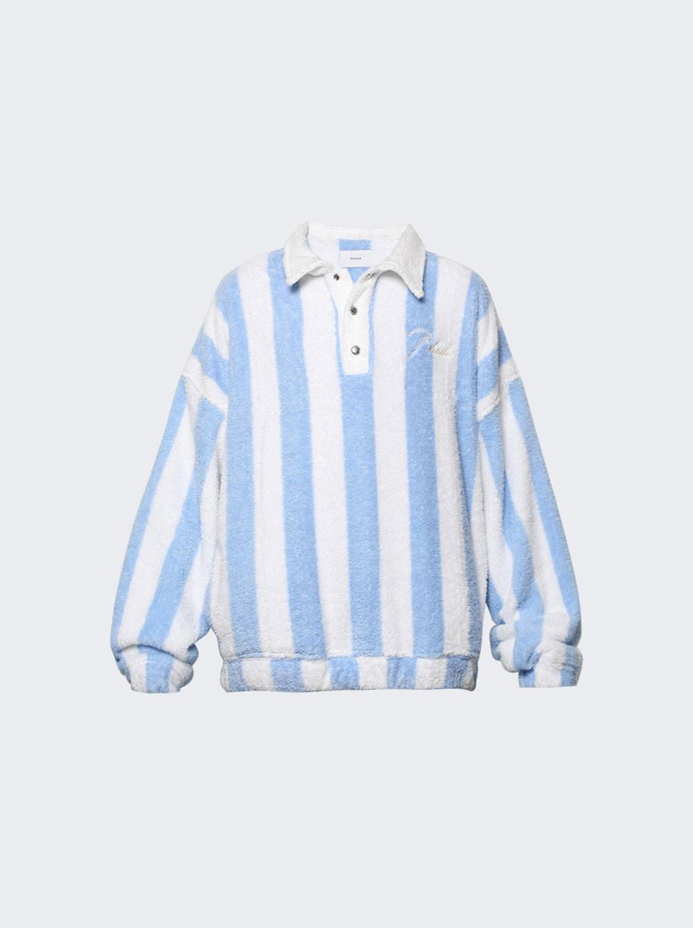 Striped Polo Light Blue  | The Webster by RHUDE