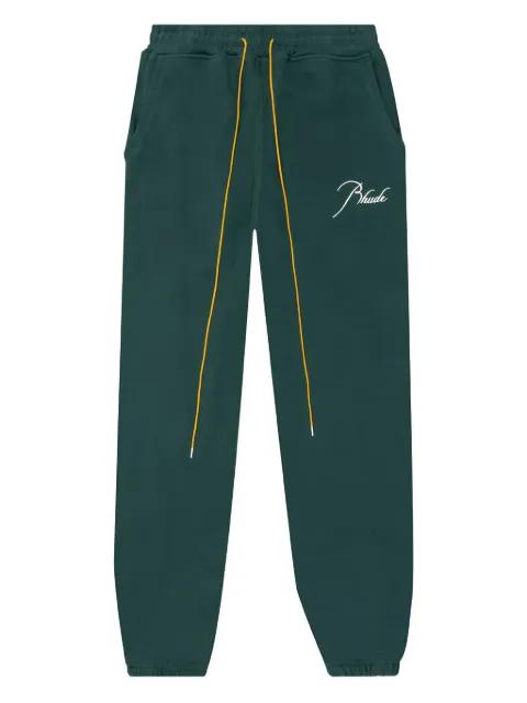 Terry embroidered drawstring track pants by RHUDE
