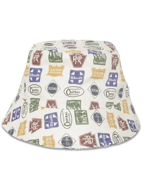 Trucker-print bucket hat by RHUDE