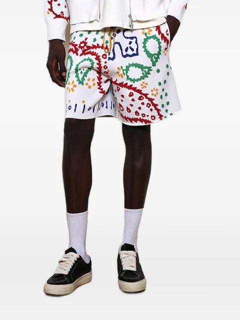 bandana-intarsia shorts by RHUDE