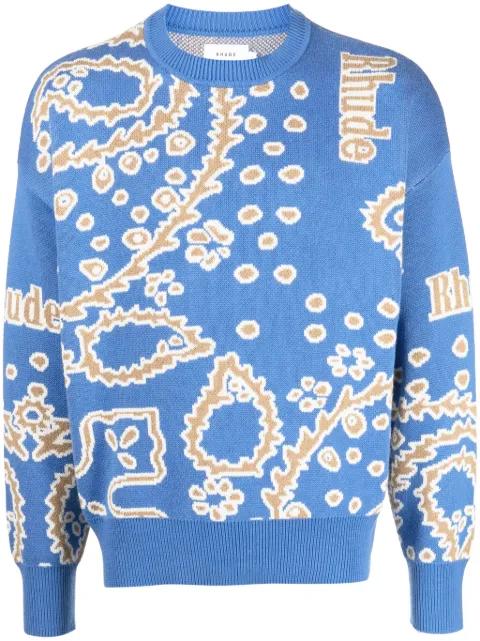 bandana-knit sweater by RHUDE