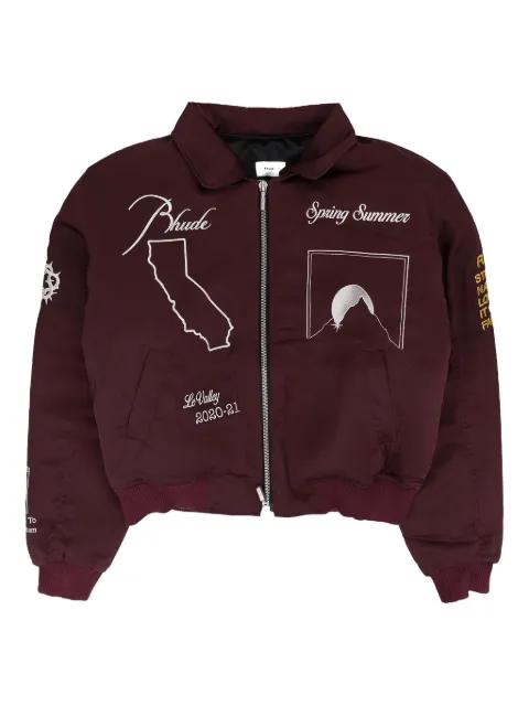 embroidered bomber jacket by RHUDE