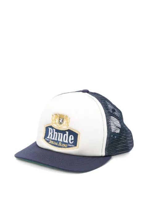 embroidered-logo mesh-back trucker hat by RHUDE