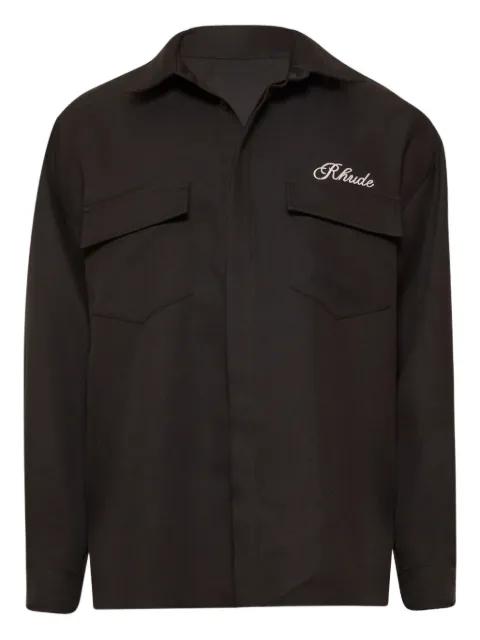 embroidered-logo shirt by RHUDE
