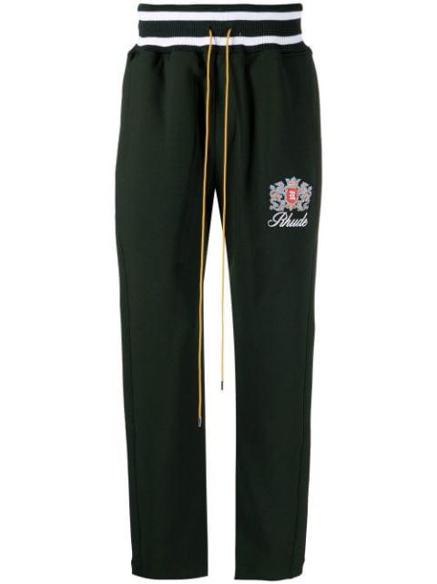 embroidered track pants by RHUDE
