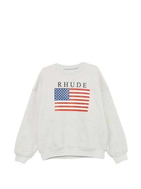 flag-print sweatshirt by RHUDE