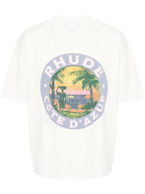 graphic-print T-shirt by RHUDE