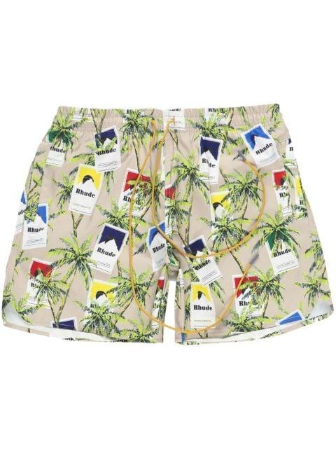 graphic-print deck shorts by RHUDE