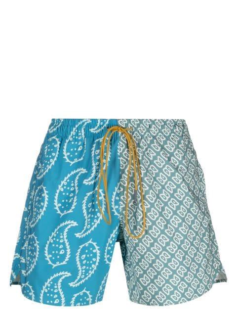 graphic-print drawstring swim shorts by RHUDE