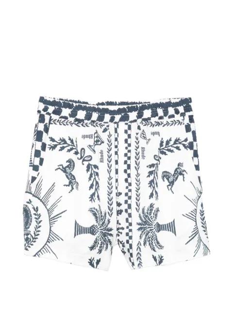 graphic print shorts by RHUDE