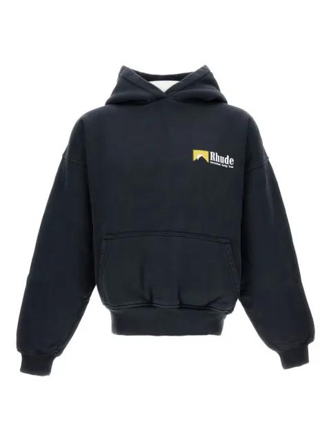 hoodied ribbed-cuff sweatshirt by RHUDE