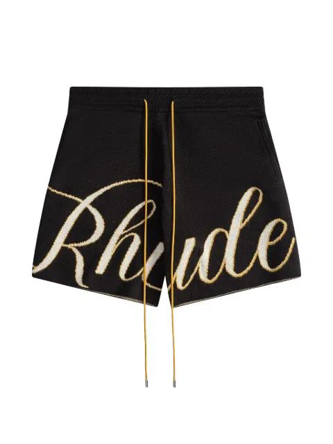 intarsia-knit swim shorts by RHUDE