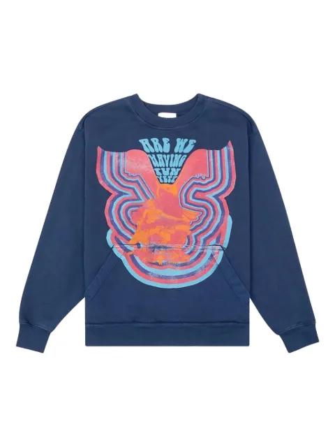 kangaroo-pocket graphic sweatshirt by RHUDE