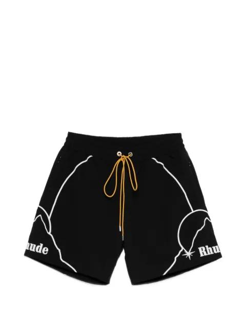 logo drawstring shorts by RHUDE