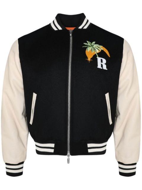 logo-embroidered bomber jacket by RHUDE