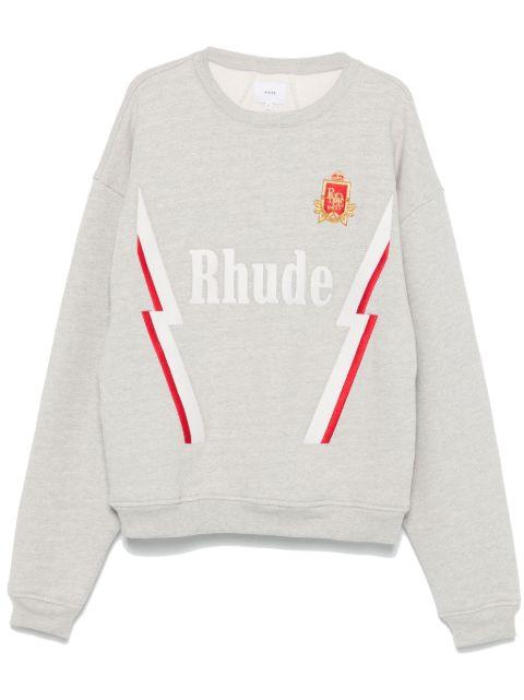 logo-embroidered cotton sweatshirt by RHUDE